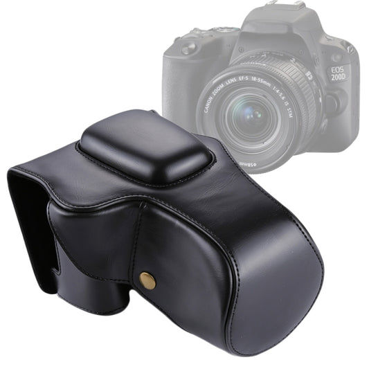 Full Body Camera PU Leather Case Bag for Canon EOS 200D  (18-55mm Lens)