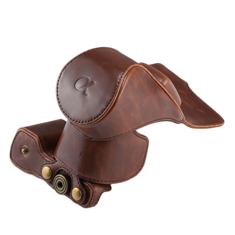 Full Body Camera PU Leather Case Bag with Strap for Sony NEX 5N / 5R / 5T (16-50mm / 18-55mm Lens)