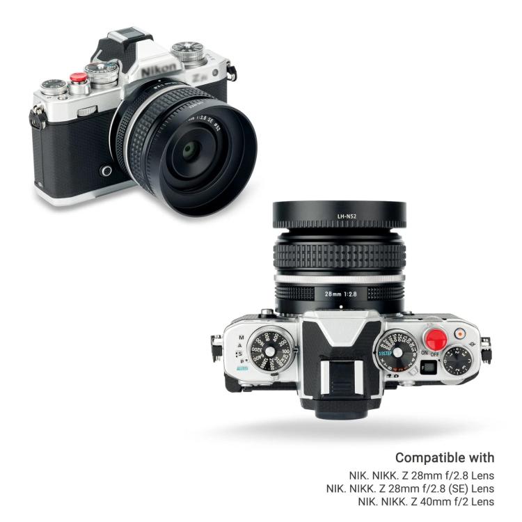 LH-N52 Lens Hood Shade for Nikon Z 28mm F2.8/Z 40mm F2 lens