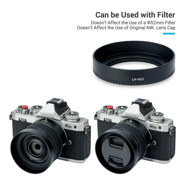 LH-N52 Lens Hood Shade for Nikon Z 28mm F2.8/Z 40mm F2 lens