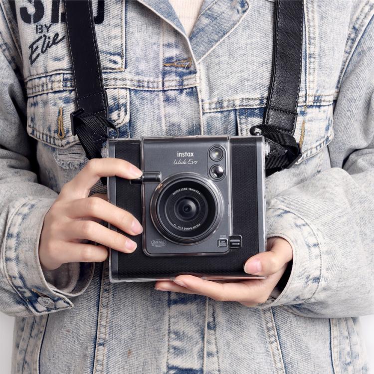 For FUJIFILM Instax WIDE EVO Protective Crystal Shell Case with Strap