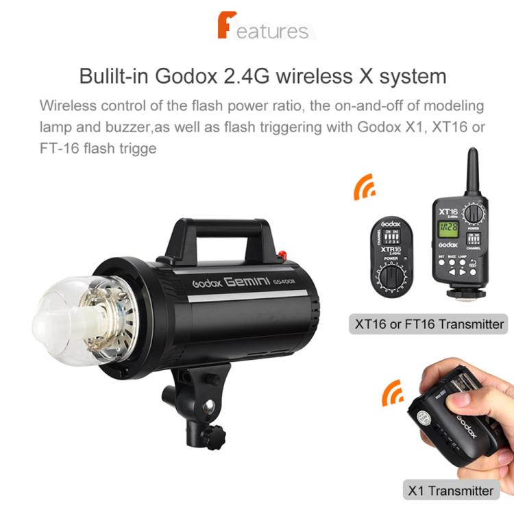 Godox Gemini GS300II Studio Flash Light 300Ws Bowens Mount Strobe Flash