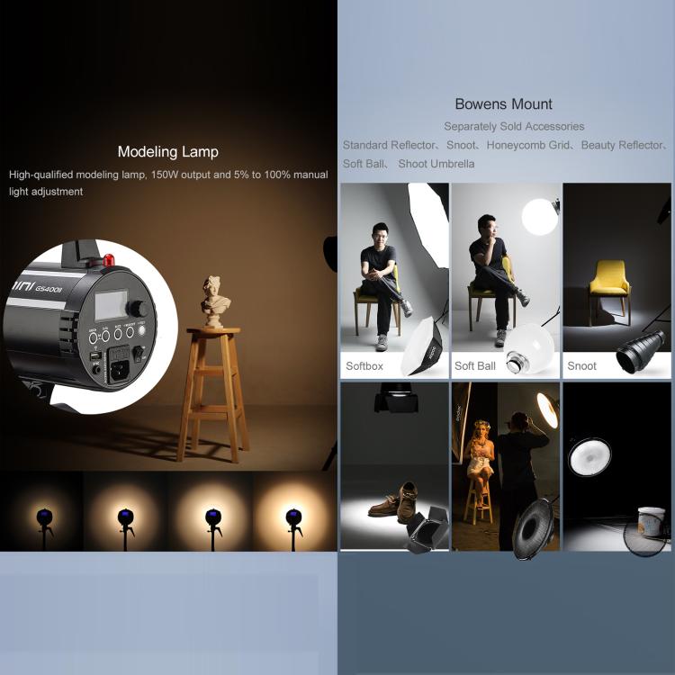 Godox Gemini GS300II Studio Flash Light 300Ws Bowens Mount Strobe Flash