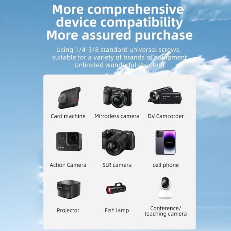 BEXIN RK294 Portable Collapsible Carbon Fiber Camera Tripod