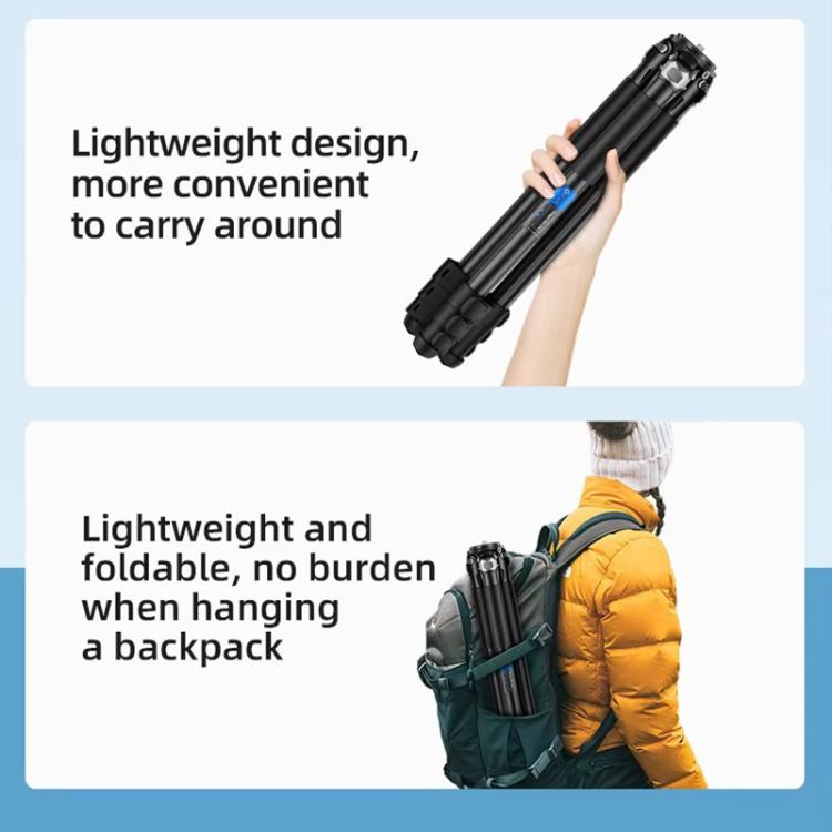 BEXIN RK294 Portable Collapsible Carbon Fiber Camera Tripod