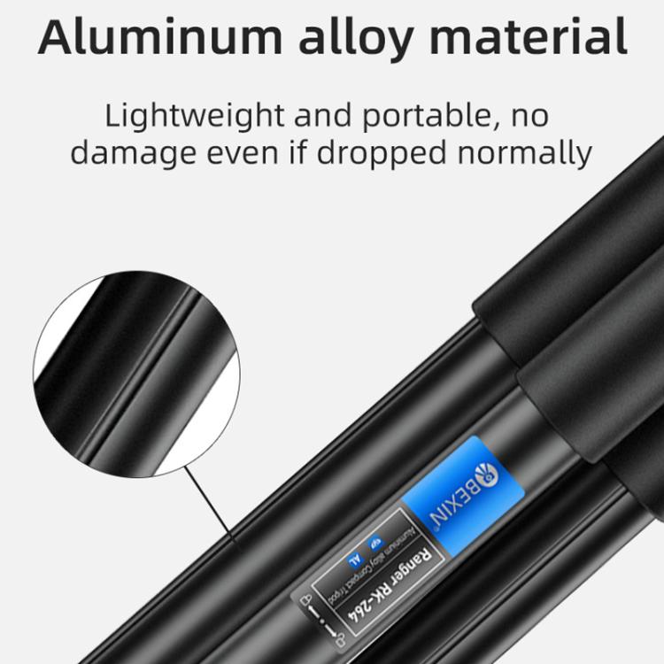 BEXIN RK264 Portable Collapsible Aluminum Alloy Camera Tripod