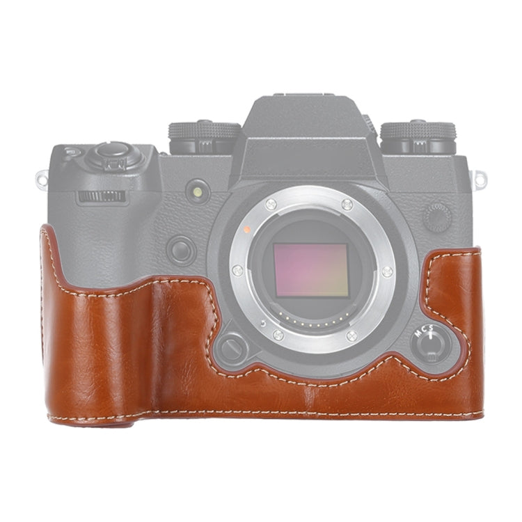 1/4 inch Thread PU Leather Camera Half Case Base for FUJIFILM X-H1