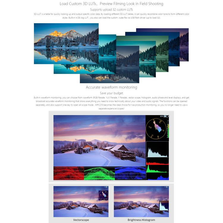 SEETEC WPC215 21.5 inch 1000nit High Bright Portable Carry-on Director Monitor Full HD 1920x1080 Monitor