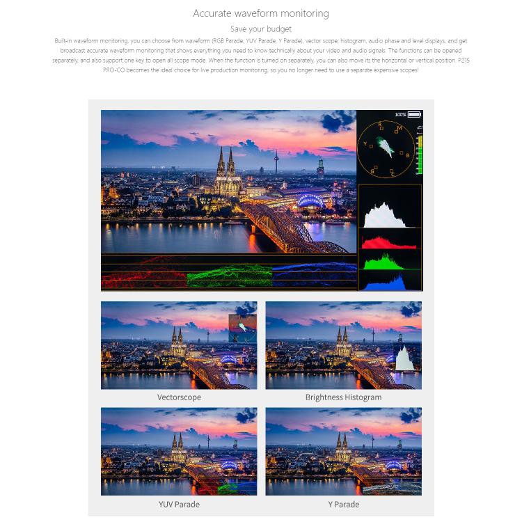 SEETEC P215 PRO-CO 21.5 inch 1000nit High Bright Broadcast Monitor Full HD 1920x1080Monitor