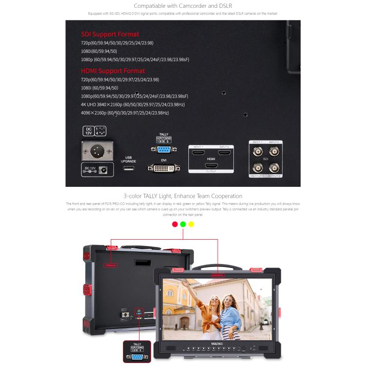 SEETEC P215 PRO-CO 21.5 inch 1000nit High Bright Broadcast Monitor Full HD 1920x1080Monitor