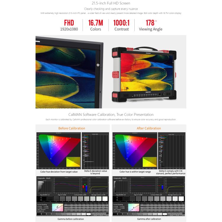 SEETEC P215 PRO-CO 21.5 inch 1000nit High Bright Broadcast Monitor Full HD 1920x1080Monitor