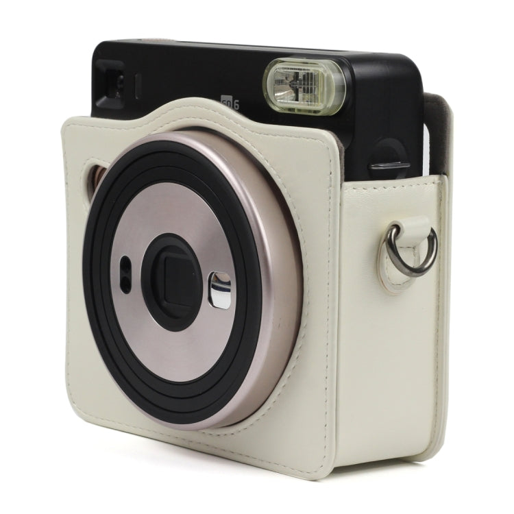 Pearly Lustre PU Leather Case Bag for FUJIFILM Instax SQUARE SQ6 Camera, with Adjustable Shoulder Strap, SQ6