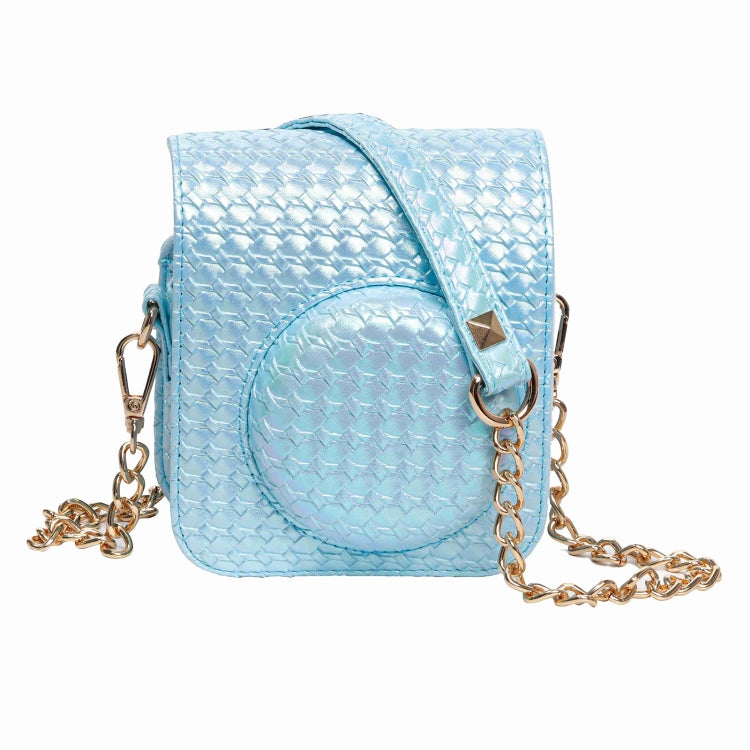 For FUJIFILM instax mini 12 Colorful Woven Leather Case Full Body Camera Bag + Photo Album with Strap