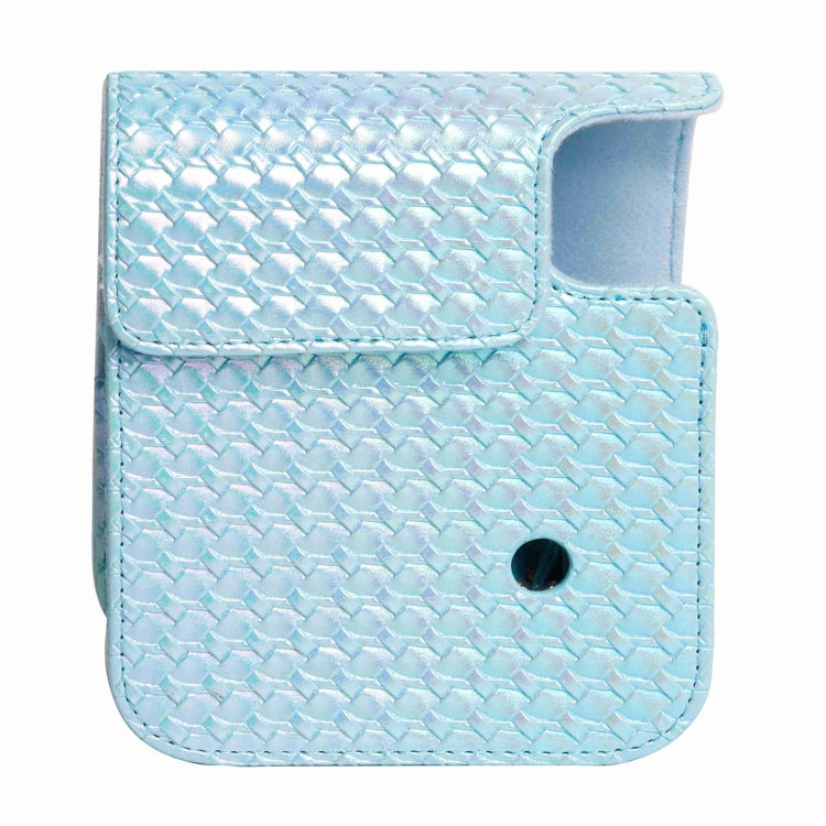 For FUJIFILM instax mini 12 Colorful Woven Leather Case Full Body Camera Bag + Photo Album with Strap