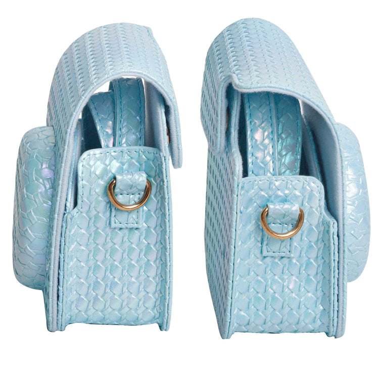 For FUJIFILM instax mini 12 Colorful Woven Leather Case Full Body Camera Bag + Photo Album with Strap