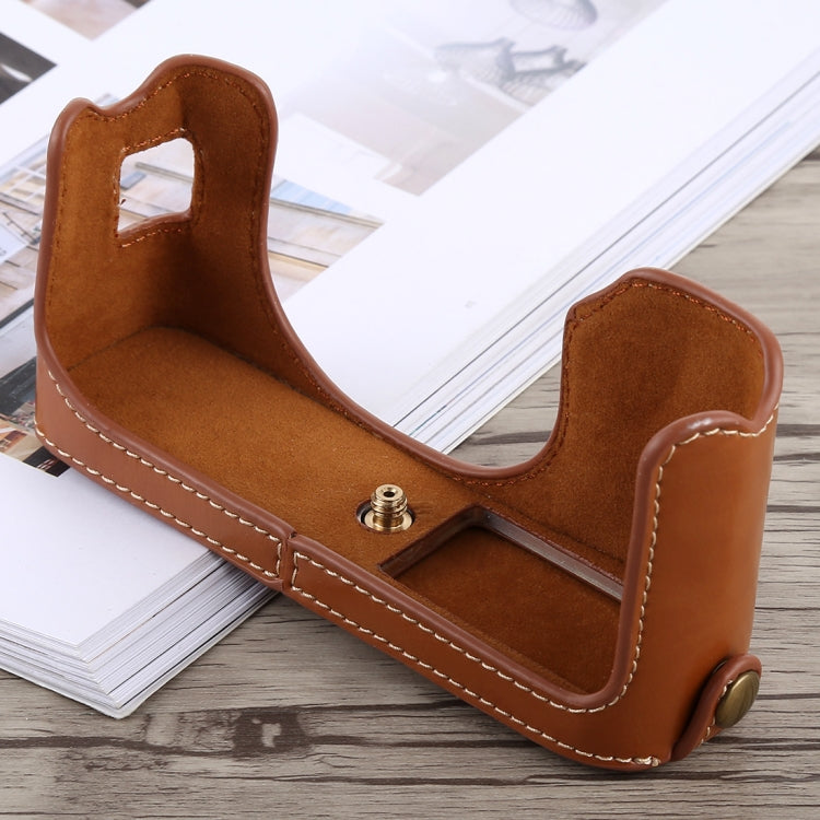 1/4 inch Thread PU Leather Camera Half Case Base for FUJIFILM X100F, For FUJIFILM X100F