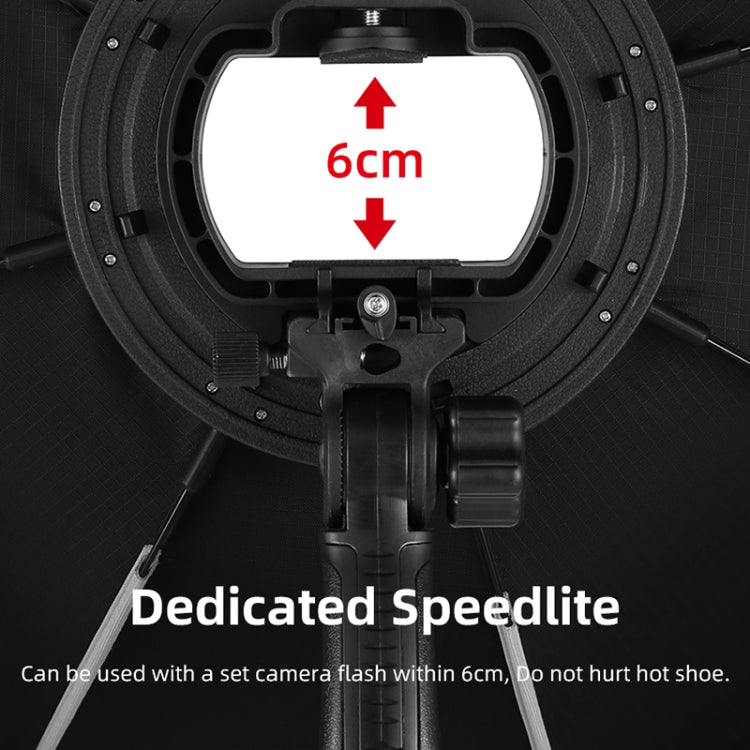 TRIOPO KS55 55cm Speedlite Flash Octagon Parabolic Softbox Diffuser with Bracket Mount Handle