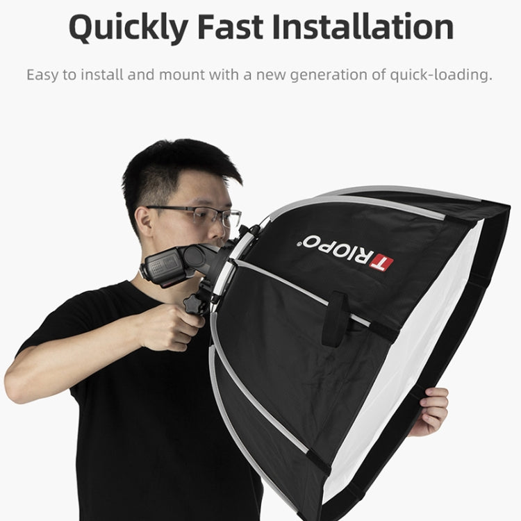 TRIOPO KS55 55cm Speedlite Flash Octagon Parabolic Softbox Diffuser with Bracket Mount Handle
