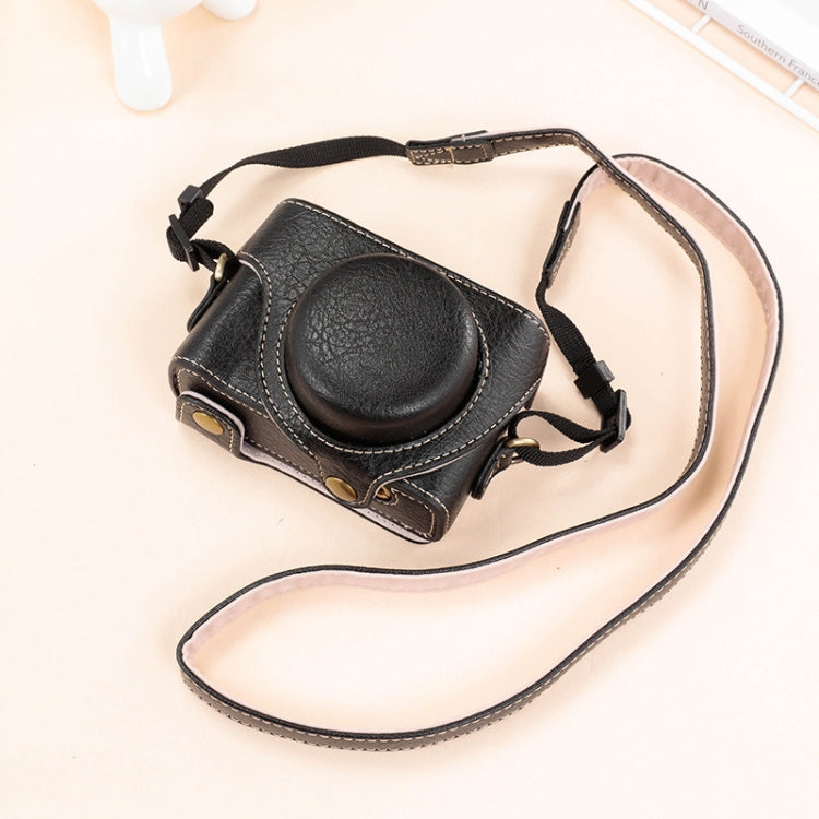 For Sony ZV-1F / ZV1M2 Full Body Camera PU Leather Case Bag with Strap