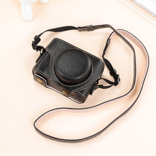 For Sony ZV-1F / ZV1M2 Full Body Camera PU Leather Case Bag with Strap