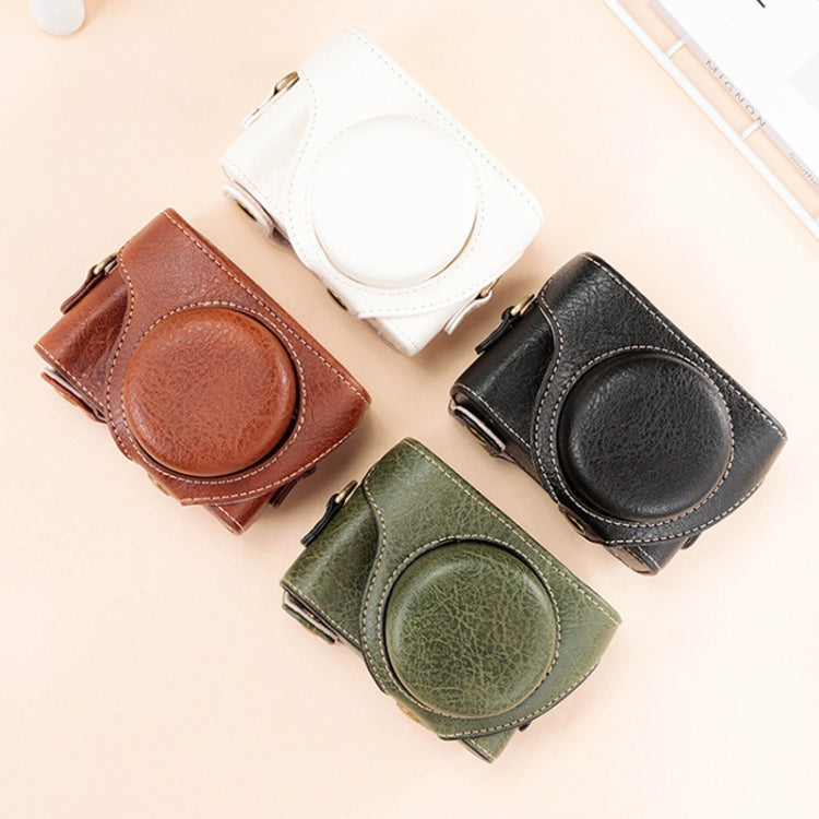 For Sony ZV-1F / ZV1M2 Full Body Camera PU Leather Case Bag with Strap