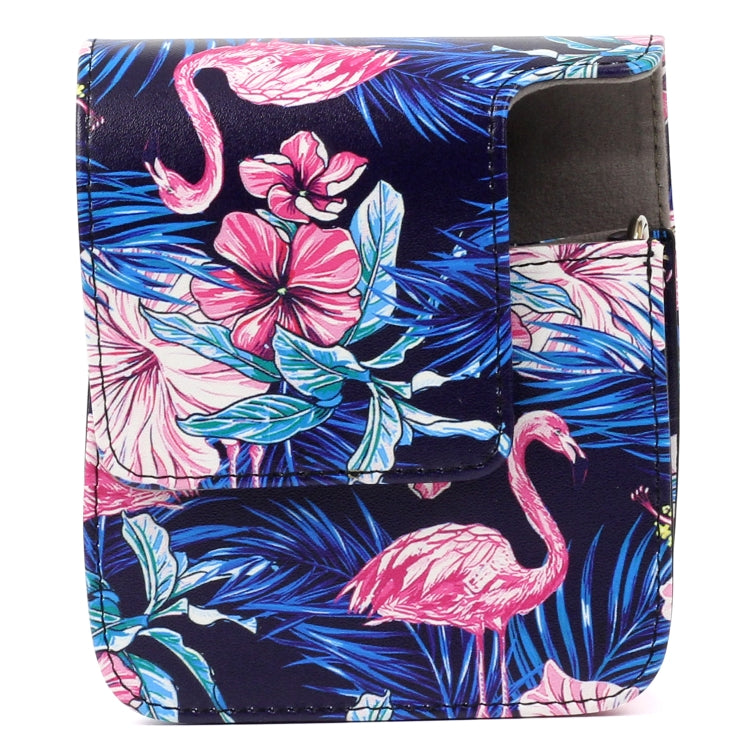 Flamingo Pattern PU Leather Protective Camera Case Bag For FUJIFILM Instax Mini90 Camera