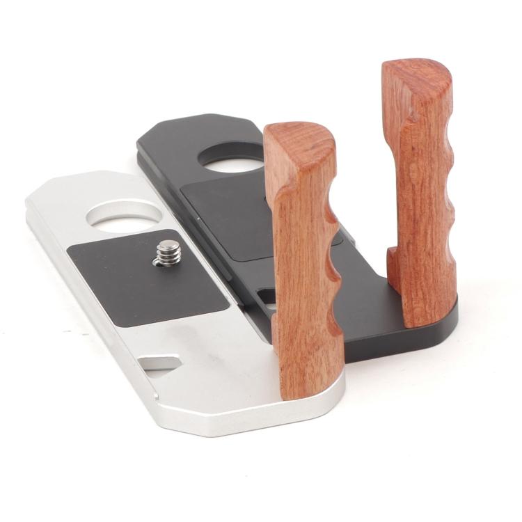 Wooden Hand Grip Arca Quick Release Plate Aluminum Alloy Base for Nikon F / FTn / FT2 / FT3