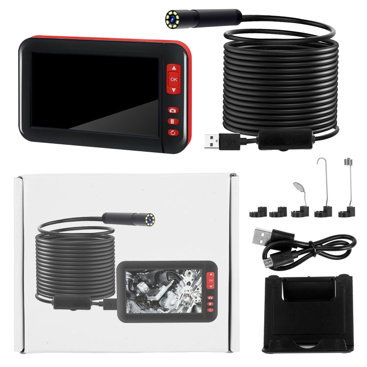 P20 4.3 Inch Screen Display HD1080P Inspection Endoscope with 8 LEDs, Length: 10m, Lens Diameter: 8mm, Hard Line