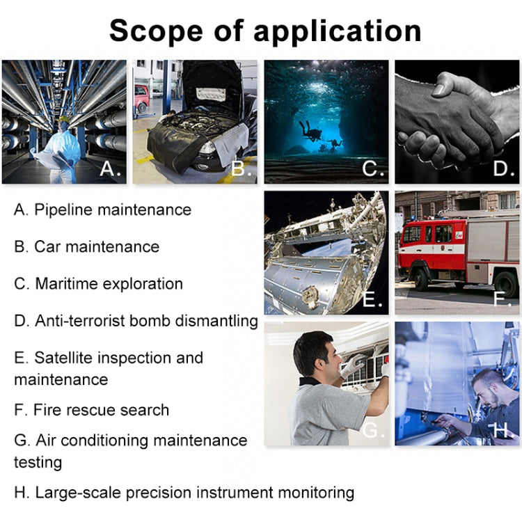 F99 HD Mobile Phone Endoscope, 8mm Waterproof Pipe Endoscope, Wifi Version, Hardwire, Length: 10m