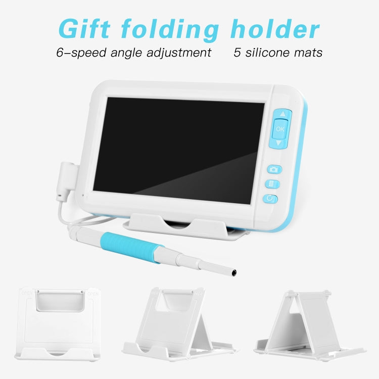 C01 4.3 Inch Screen Display HD1080P Visual Earspoon Endoscope with 6 LEDs, Diameter:3.9mm