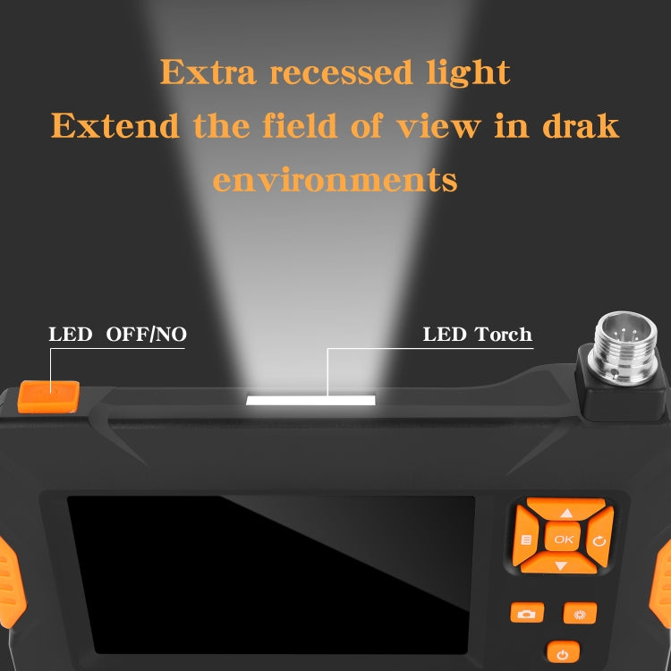 P30 8mm IP67 Waterproof 4.3 inch HD Portable Endoscope Snake Tube Industrial Endoscope, Cable Length: 5m