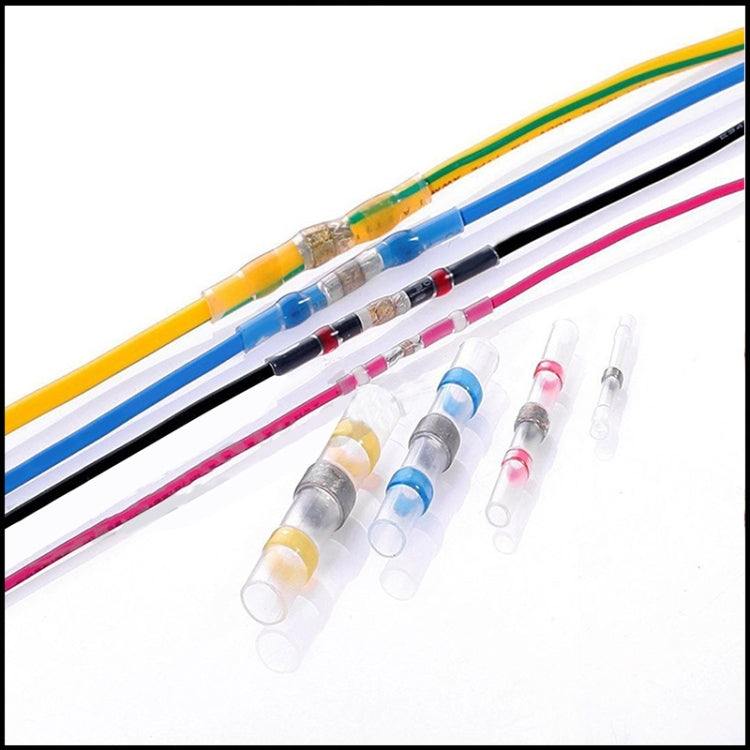 100 PCS AWG22-18 0.5-1.5mm Seal Heat Shrink Butt Wire Connectors Red Terminals Solder Sleeve