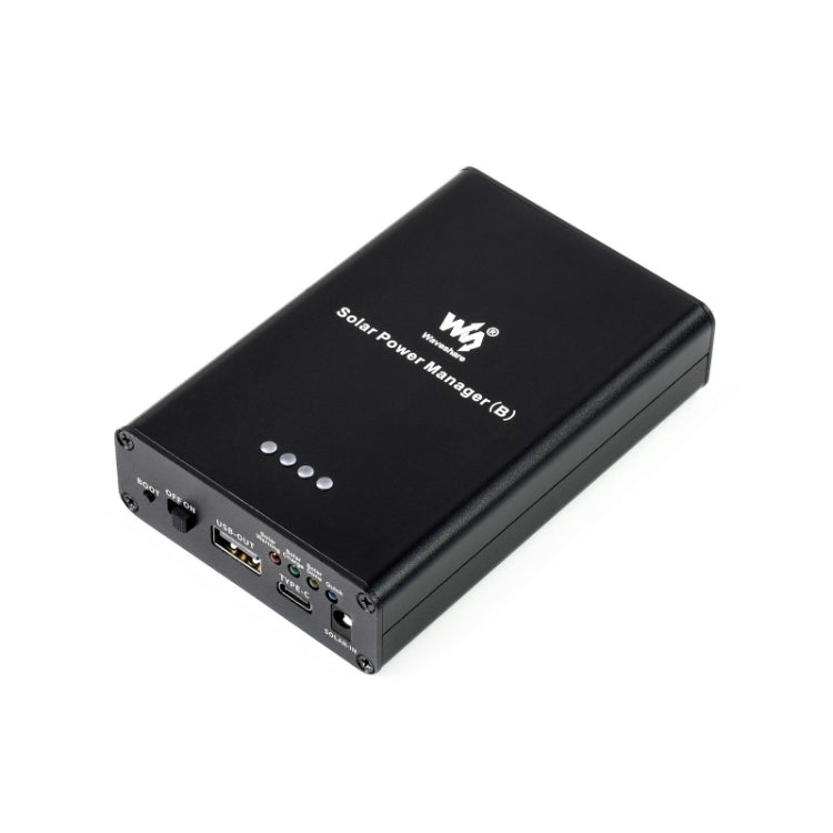 Waveshare Solar Power Manager, Embedded 10000mAh Li-Po Battery, Support 6V~24V Solar Panels