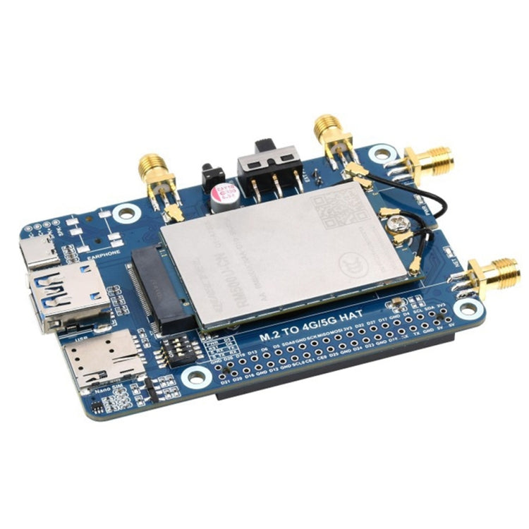 Waveshare RM500U-CN 5G HAT Quad Antennas LTE-A Multi Band Module Board for Raspberry Pi