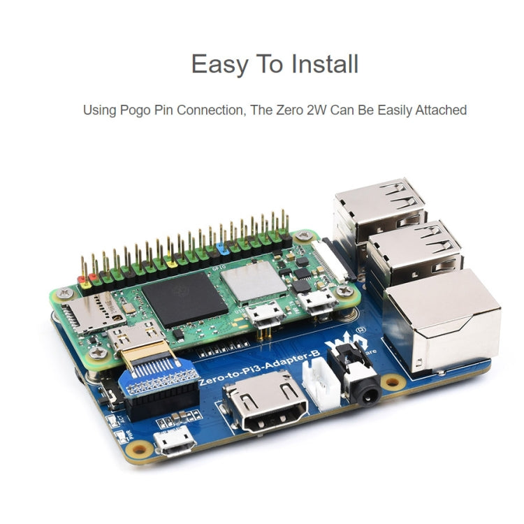 Waveshare Raspberry Pi Zero 2W To 3B Adapter for Raspberry Pi 3 Model B/B+