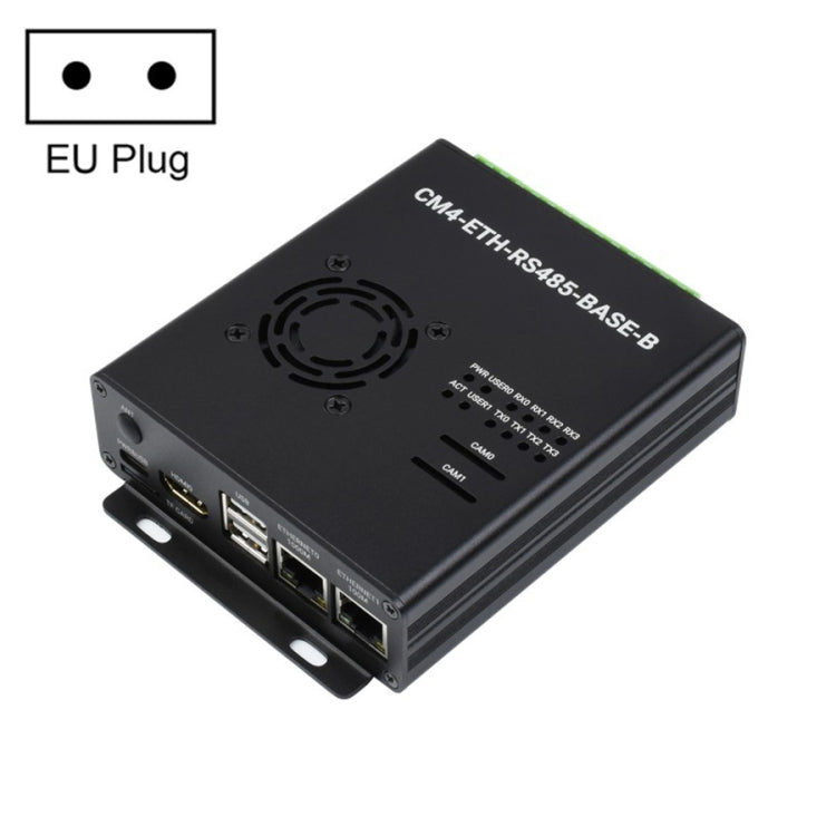 Waveshare Dual ETH Mini-Computer for Raspberry Pi CM4, Gigabit Ethernet, 4CH Isolated RS485
