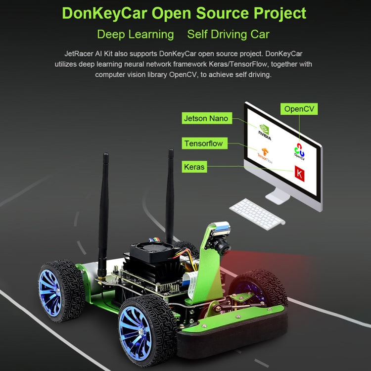 Waveshare JetRacer AI Kit, AI Racing Robot Powered by Jetson Nano