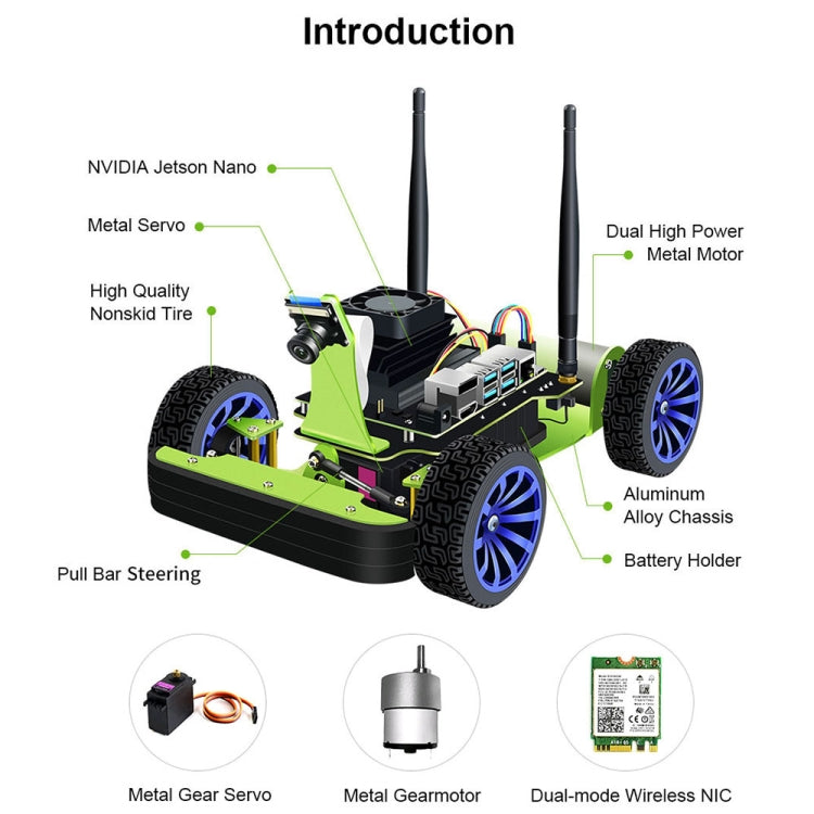 Waveshare JetRacer AI Kit, AI Racing Robot Powered by Jetson Nano
