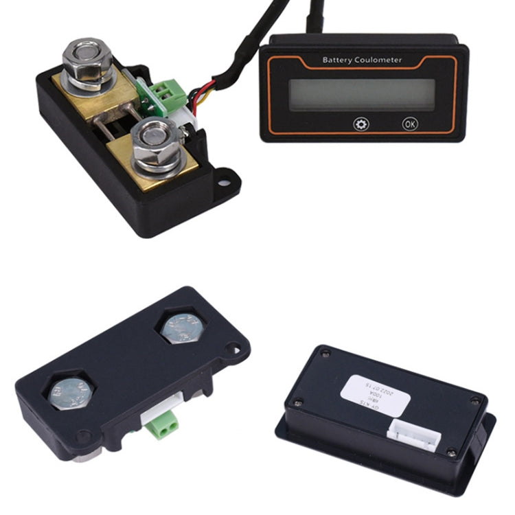 2m 200A 12V 48V Digital Display DC Current Voltmeter Lead-Acid Lithium Battery Charge Meter