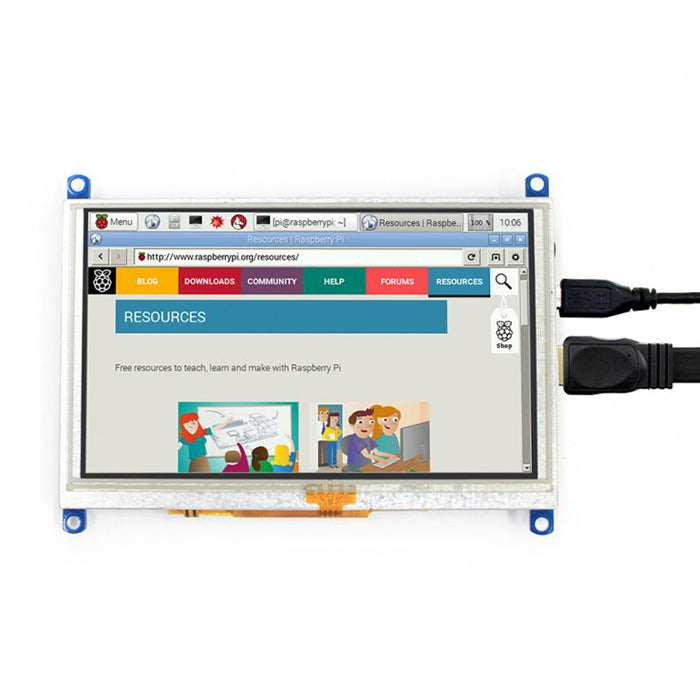 WAVESHARE 5 Inch HDMI LCD (G) 800x480 Touch Screen  for Raspberry Pi Supports Various Systems