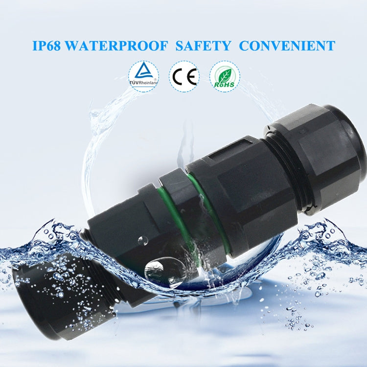 XY-17 IP68 Waterproof 3 Pin Straight Cable Connector