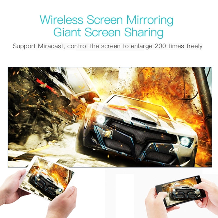 Wejoy L6 5 inch 200 ANSI Lumen 1920 x 1080P Android 6.0 HD Bluetooth 4.0 WiFi HD Smart Projector, Support AV / VGA / HDMI / 2 x USB / RJ45, 1G+8G