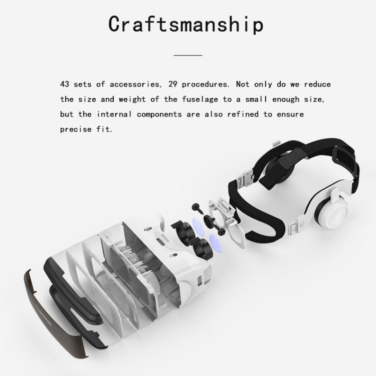 VR SHINECON G06EB Virtual Reality 3D Video Glasses Suitable for 4.7 inch - 6.1 inch Smartphone with HiFi Headset