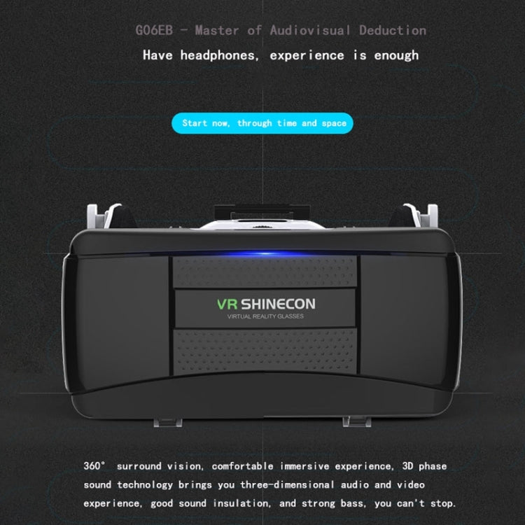 VR SHINECON G06EB Virtual Reality 3D Video Glasses Suitable for 4.7 inch - 6.1 inch Smartphone with HiFi Headset
