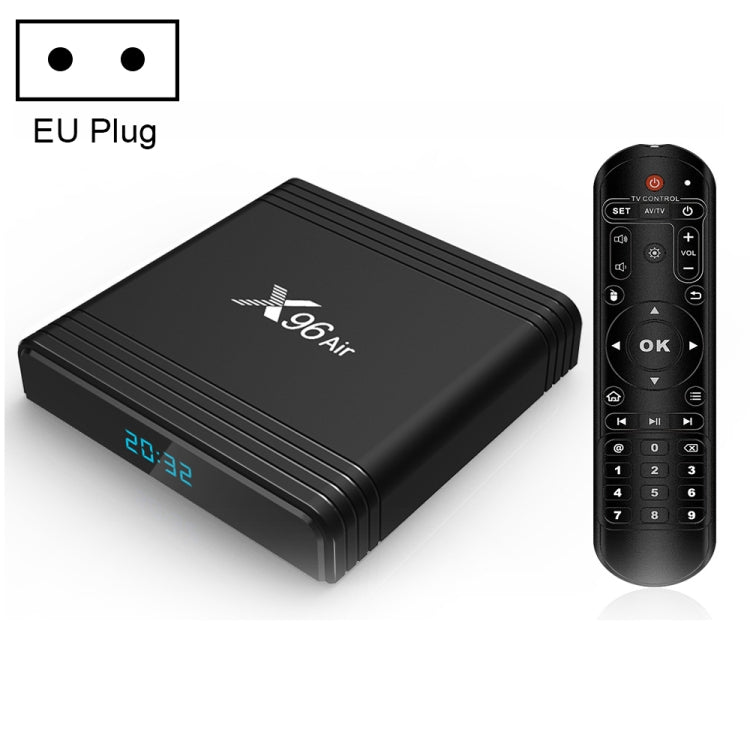 X96 Air 8K Smart TV BOX Android 9.0 Media Player with Remote Control, Quad-core Amlogic S905X3, RAM: 2GB, ROM: 16GB, Dual Band WiFi, AU Plug