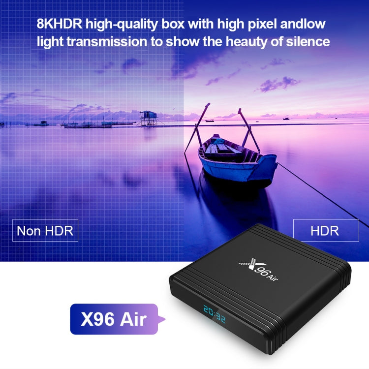 X96 Air 8K Smart TV BOX Android 9.0 Media Player with Remote Control, Quad-core Amlogic S905X3, RAM: 4GB, ROM: 32GB, Dual Band WiFi, Bluetooth, AU Plug