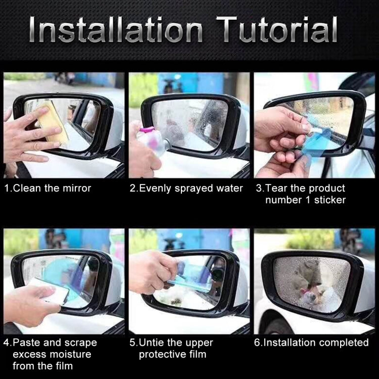 Car PET Rearview Mirror Protective Window Clear Anti-fog Waterproof Rain Shield Film, For Geely New Emgrand 2014-2018, For Geely Emgrand 2011-2013, For Geely Emgrand GL, For Geely Emgrand GS, For Geely EmgrandGT, For Geely NEW VISION                   ...