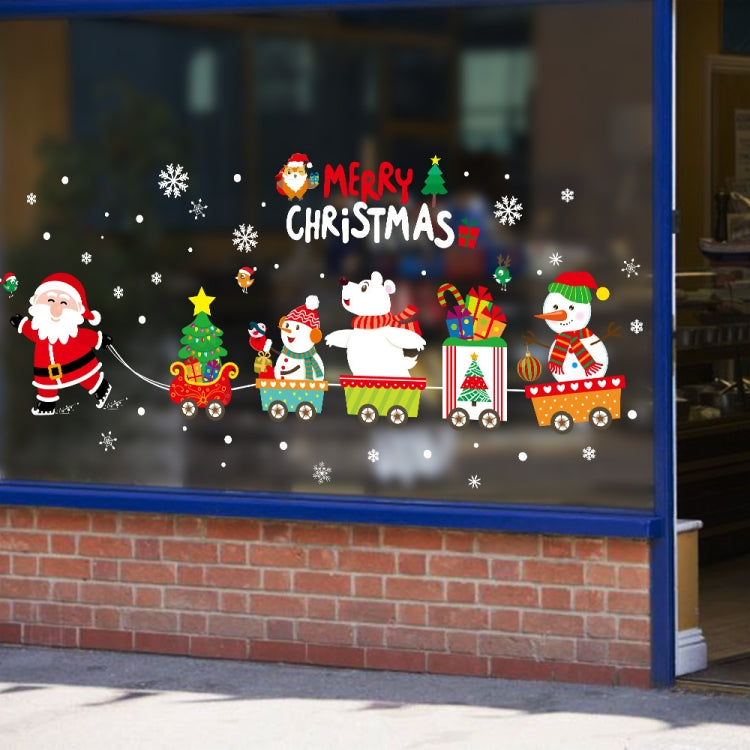 Window Glass Door Removable Christmas Festival Wall Sticker Decoretion