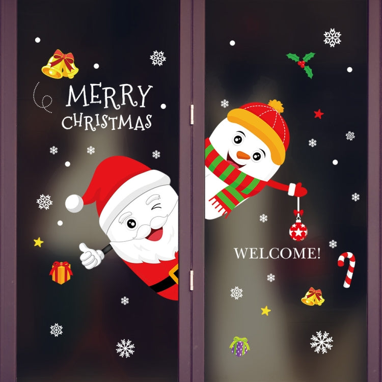 Window Glass Door Removable Christmas Festival Wall Sticker Decoretion