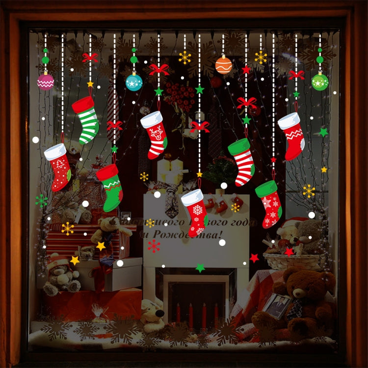 Window Glass Door Removable Christmas Festival Wall Sticker Decoretion